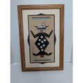 Navajo Sand Painting Father Sky Signed G Yazzie Framed Native American Sand Art