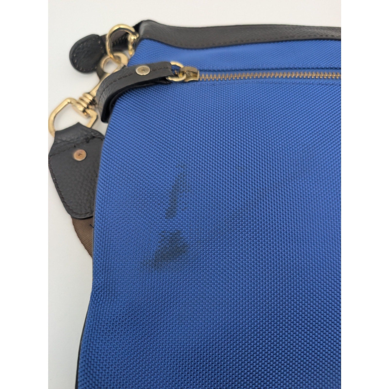 JPK Paris 75 Blue Nylon Crossbody Bag Messenger Purse Floral Interior