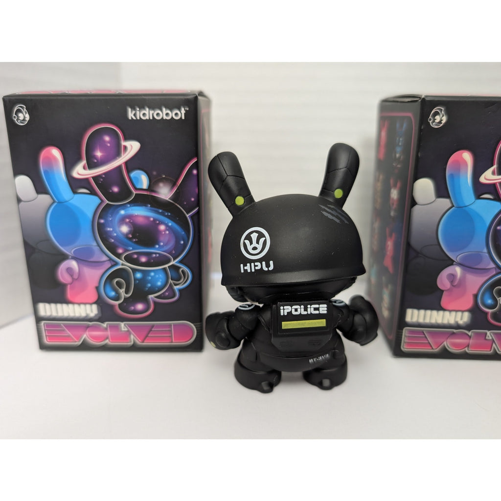 Kidrobot Dunny Evolved Huck Gee "iPolice" Riot & Search Vinyl Figure Lot 2013