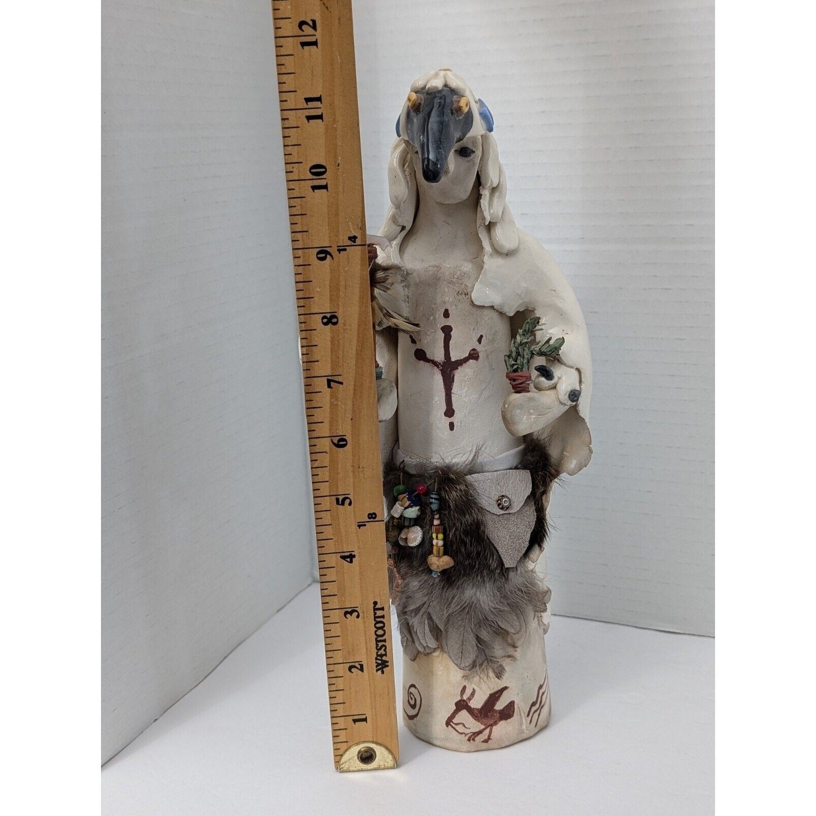 Rare Vintage Raven Animal Character Sculpture By Susan M Henry Native American