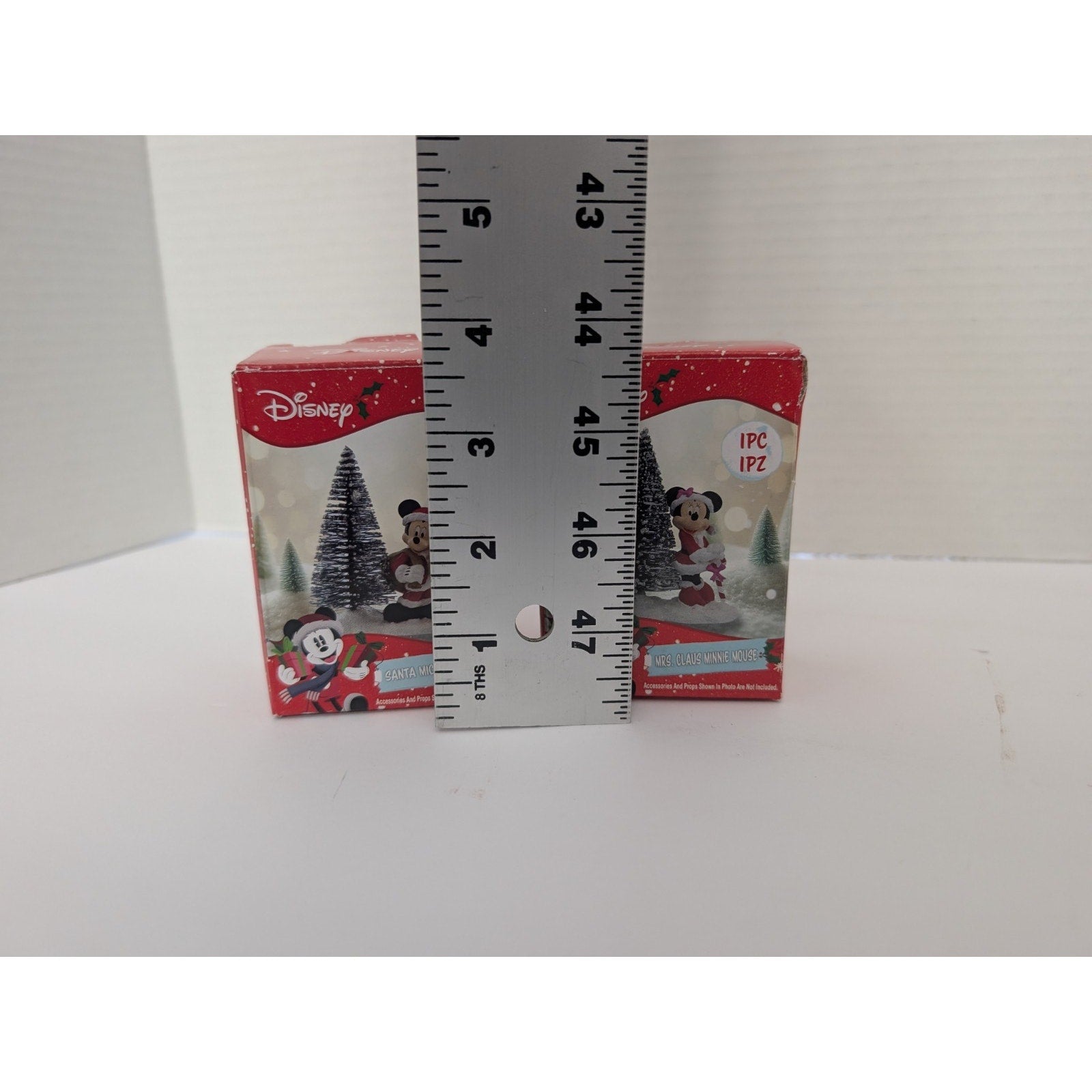 Disney Santa Mickey & Mrs. Claus Minnie Mouse Christmas Village Figurine Set