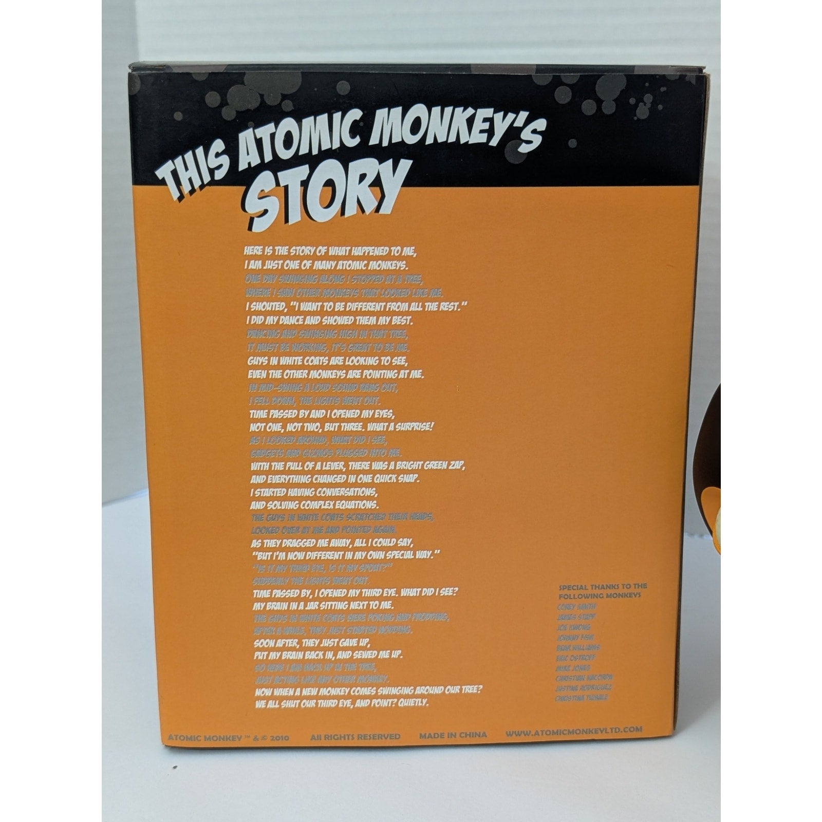 Atomic Monkey 2010 FrankenMonkey Black & Orange Vinyl Figure Roberto Jauregui