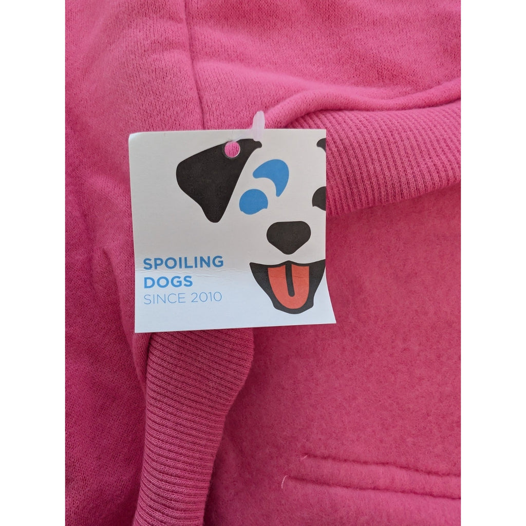 Dog Days Dog Hoodie Sweatshirt XXL Pink Fleece Pet Clothes Dog Pouch Pocket XXL