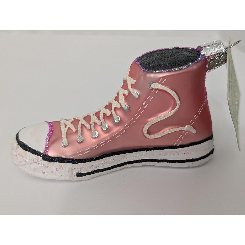 Old World Christmas Pink High-Top Sneaker Glass Ornament Retro 2019