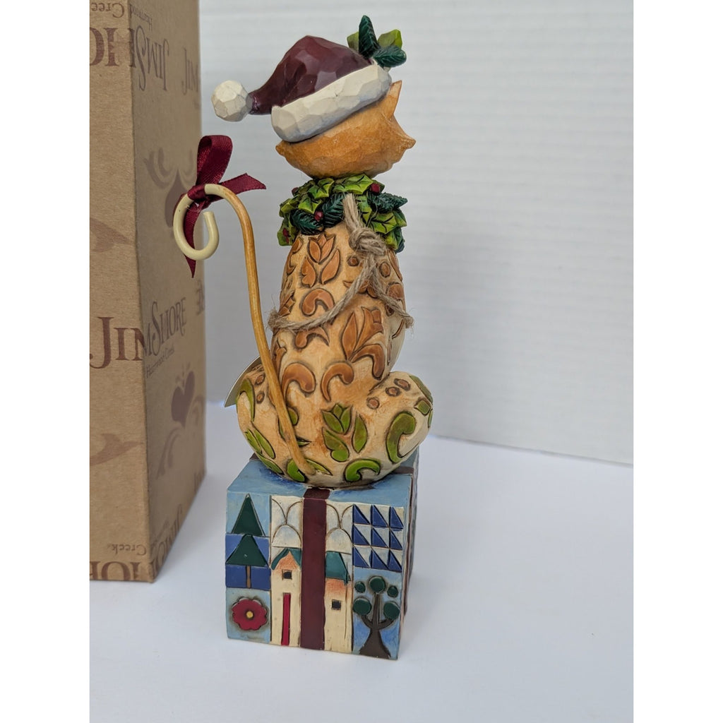 Jim Shore Heartwood Creek SANTA CLAWS Christmas Cat Figurine #4007977