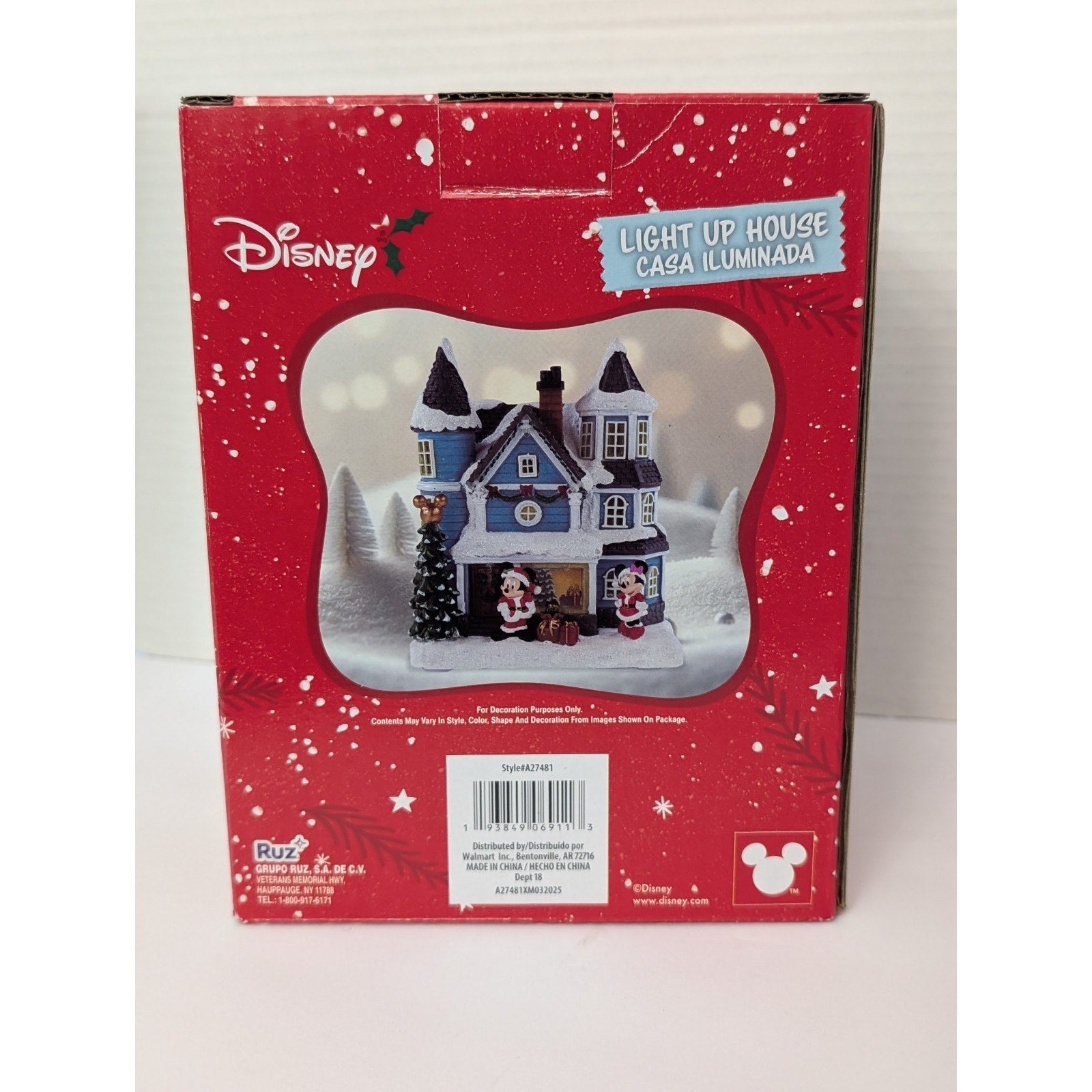 Disney Mickey & Minnie Mouse Light Up House with Christmas Sound & Music