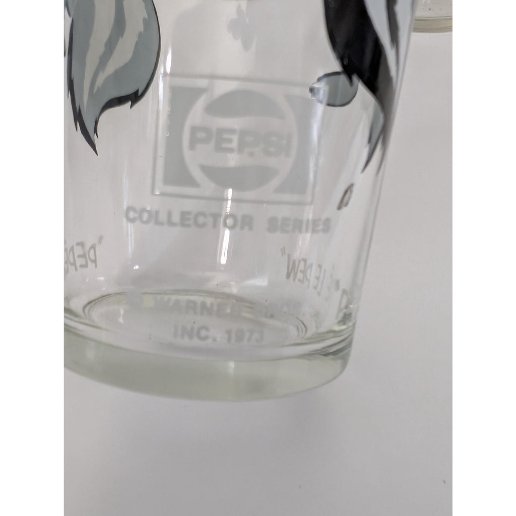 Set of 6 Vintage 1973 Pepsi Collector Series Pepe Le Pew Glass Set Looney Tunes Warner Bros