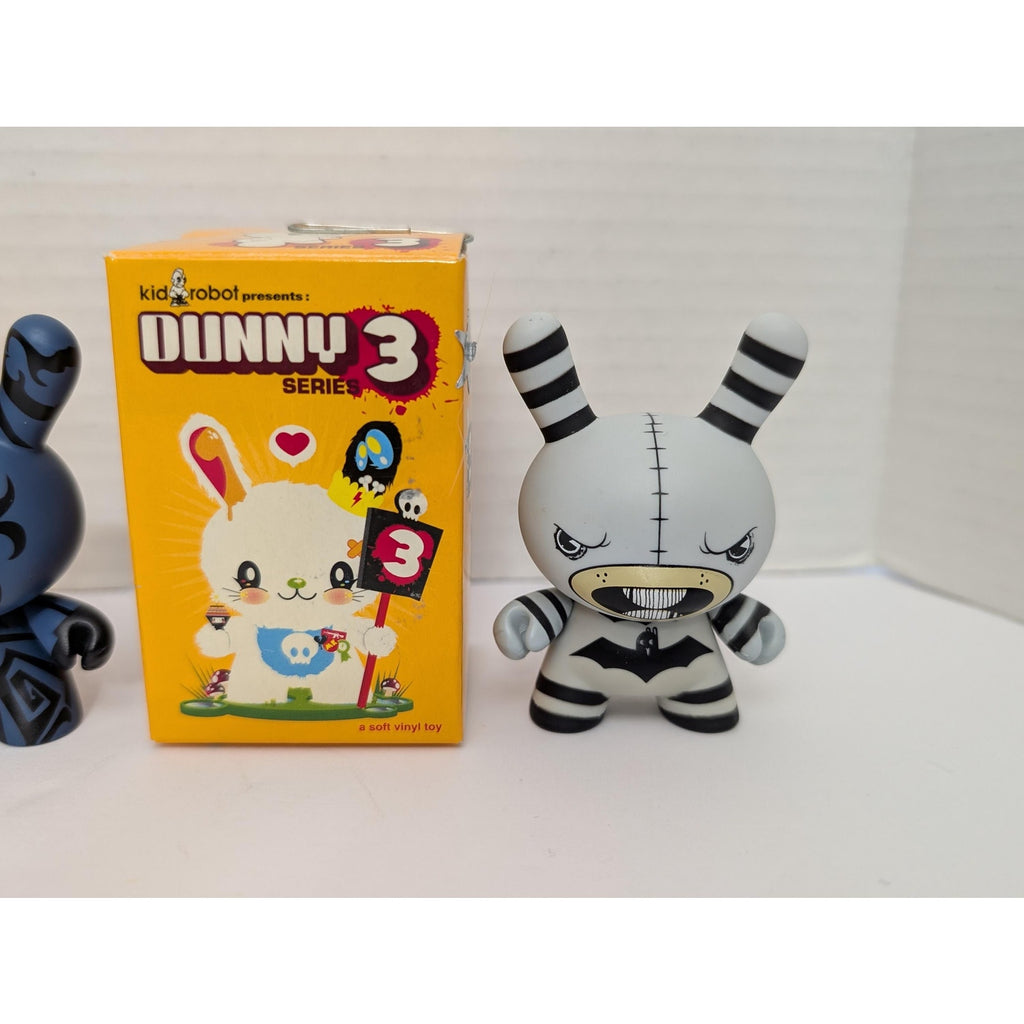 Rare Kidrobot Dunny Series 3 (2006) 4-Figure Set: Ron English, Touma Chase, Damon Soule, Craola Greg Simkins - 3" Vinyl Art Toys with Boxes
