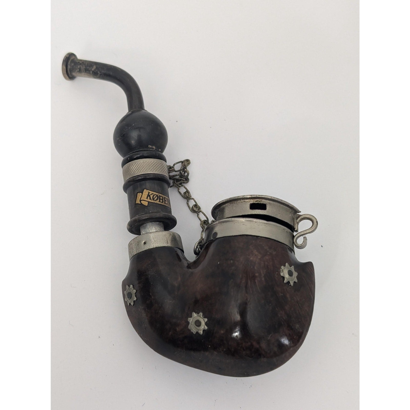Vintage Bruyere Garantie Denmark Hunter Pipe København Royal Coat of Arms Wind Cap