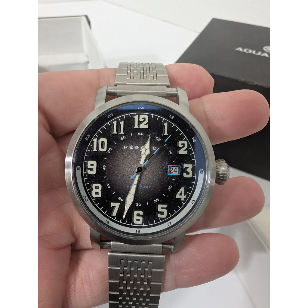 Pégoud PG-9000 Men's Pilot Watch Stainless Steel Boxed