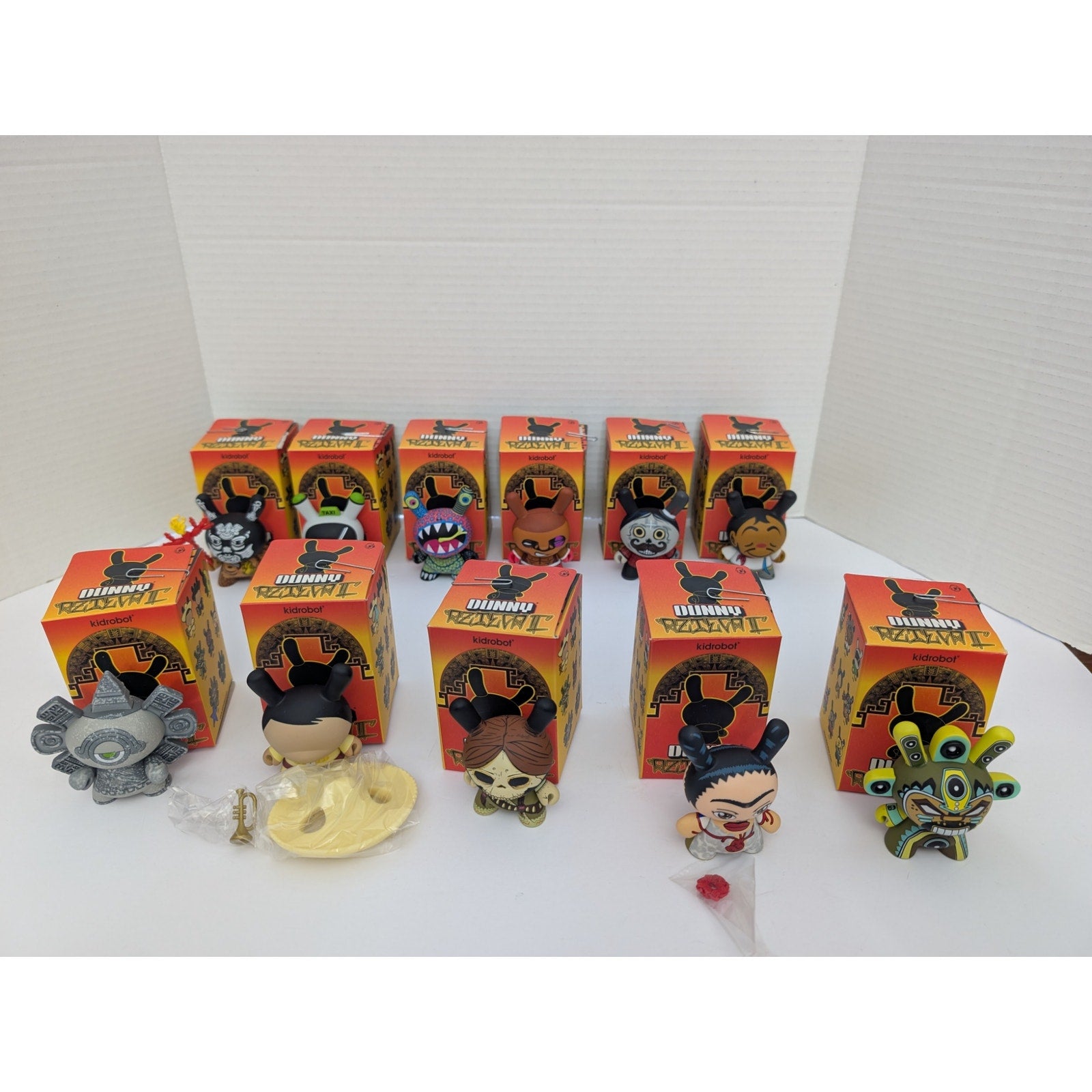 Kidrobot Azteca II Dunny Lot of 11 Rare Vinyl Figures Jesse Hernandez Series