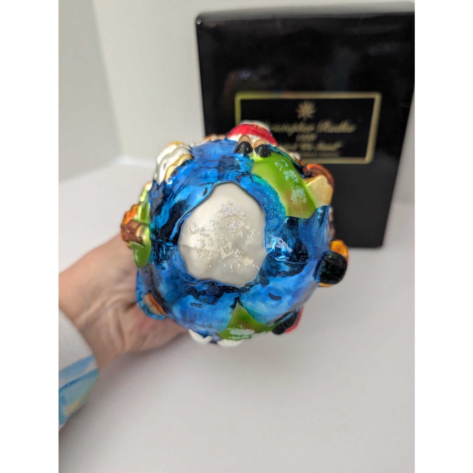 Christopher Radko United We Stand 1999 World Globe Children Glass Ornament Boxed 99-SP-53