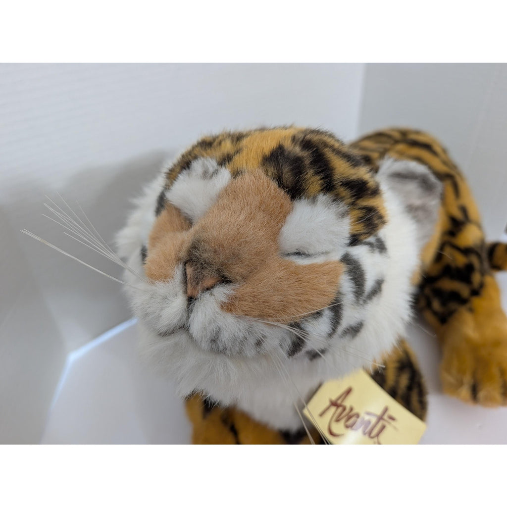 Vintage Applause Avanti Tiger Cub Plush 1988 Jockline Italy Realistic Stuffed Animal