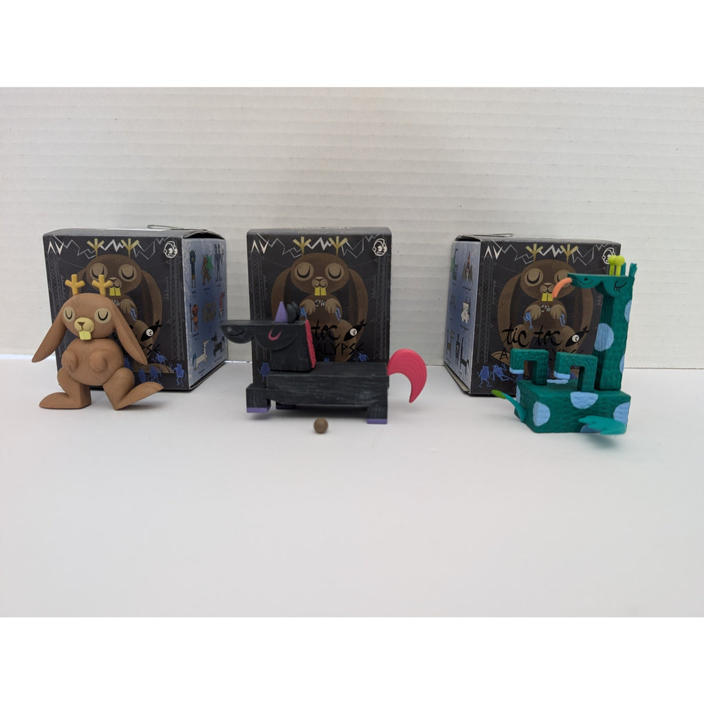 Kidrobot Amanda Visell Tic Toc Apocalypse 3-Figure Evil Poopicorn Giraffagon Jackalope