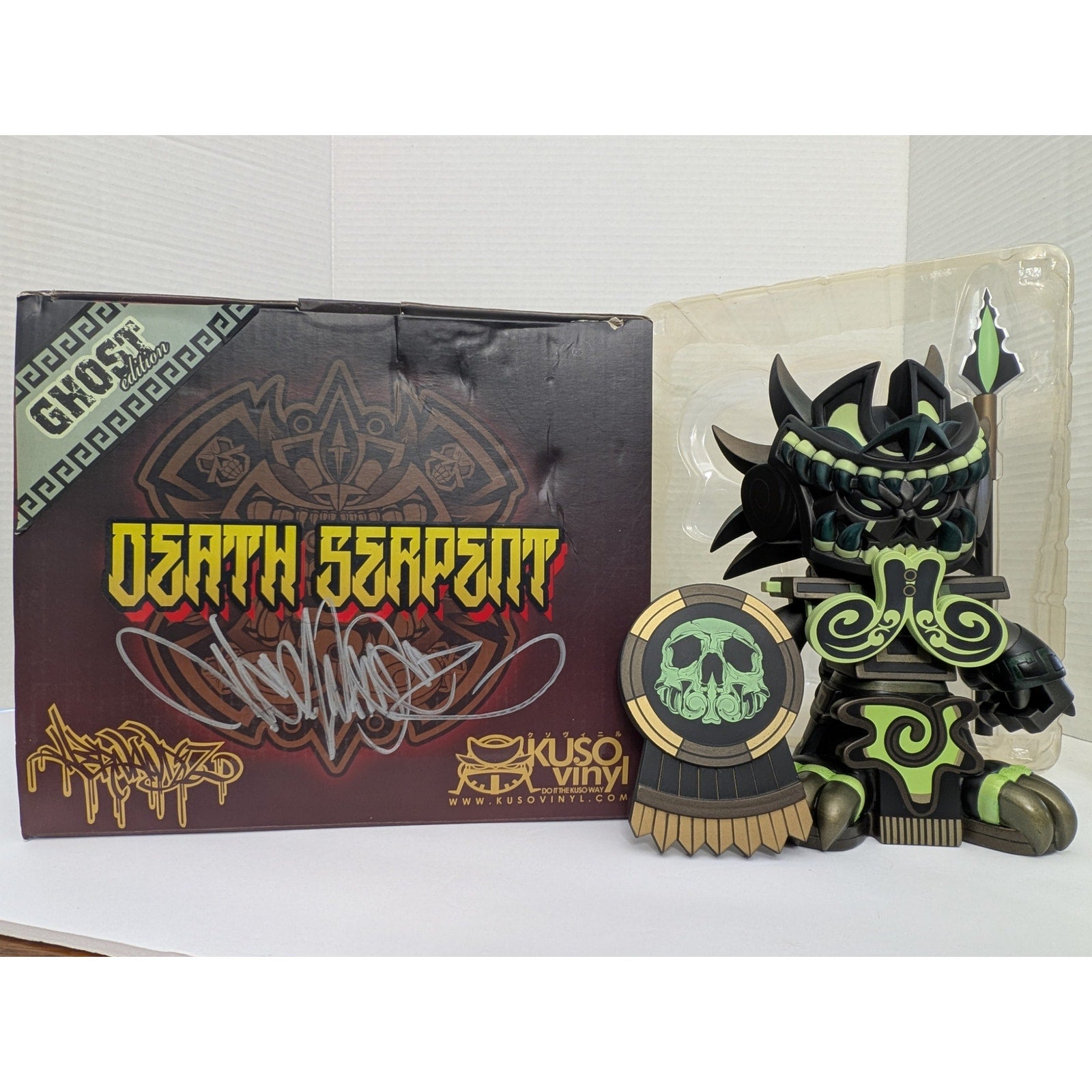 Signed Jesse Hernandez X Hydro74 Death Serpent Ghost Edition Glow in the Dark Vinyl Figure