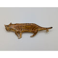 Vintage MB Designs Signed Whiskers Bengal Cat Resin Brooch Pin Hand Painted USA