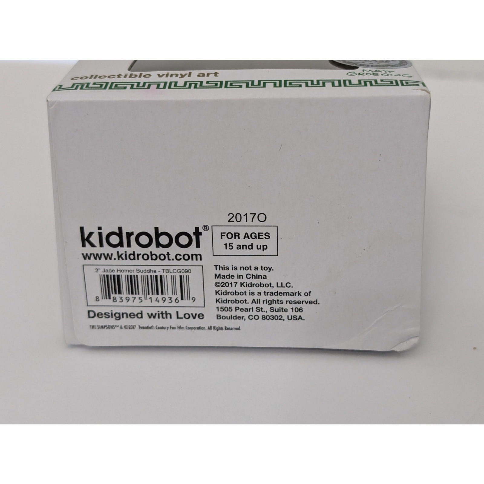 Kidrobot The Simpsons Jade Colorway Homer Buddha I Am Retro Exclusive 2017