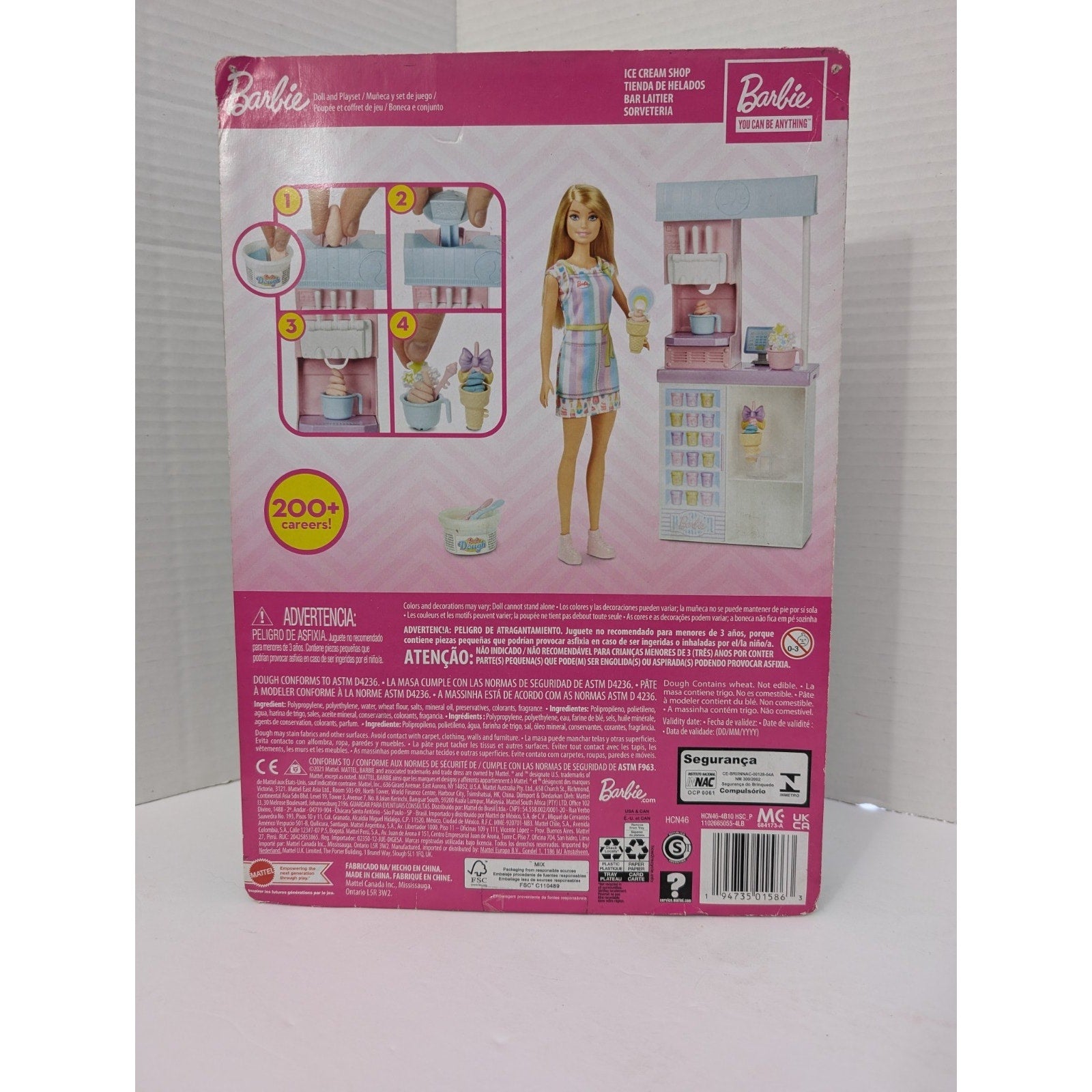 2021 Barbie You Can Be Anything Ice Cream Shop Playset Barbie Doll New