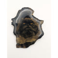 Vintage MB Designs Signed Whiskers Black Persian Cat Resin Brooch Pin Hand Painted USA