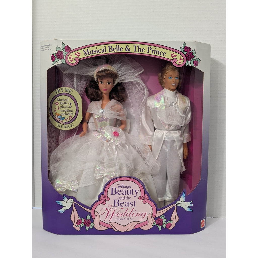Vintage Disney Beauty & the Beast Musical Wedding Deluxe Gift Set 1993 Mattel