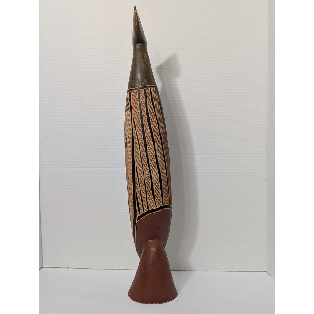 Australian Aboriginal Tiwi Bathurst Island Bird Sculpture Hand Carved and Dyed