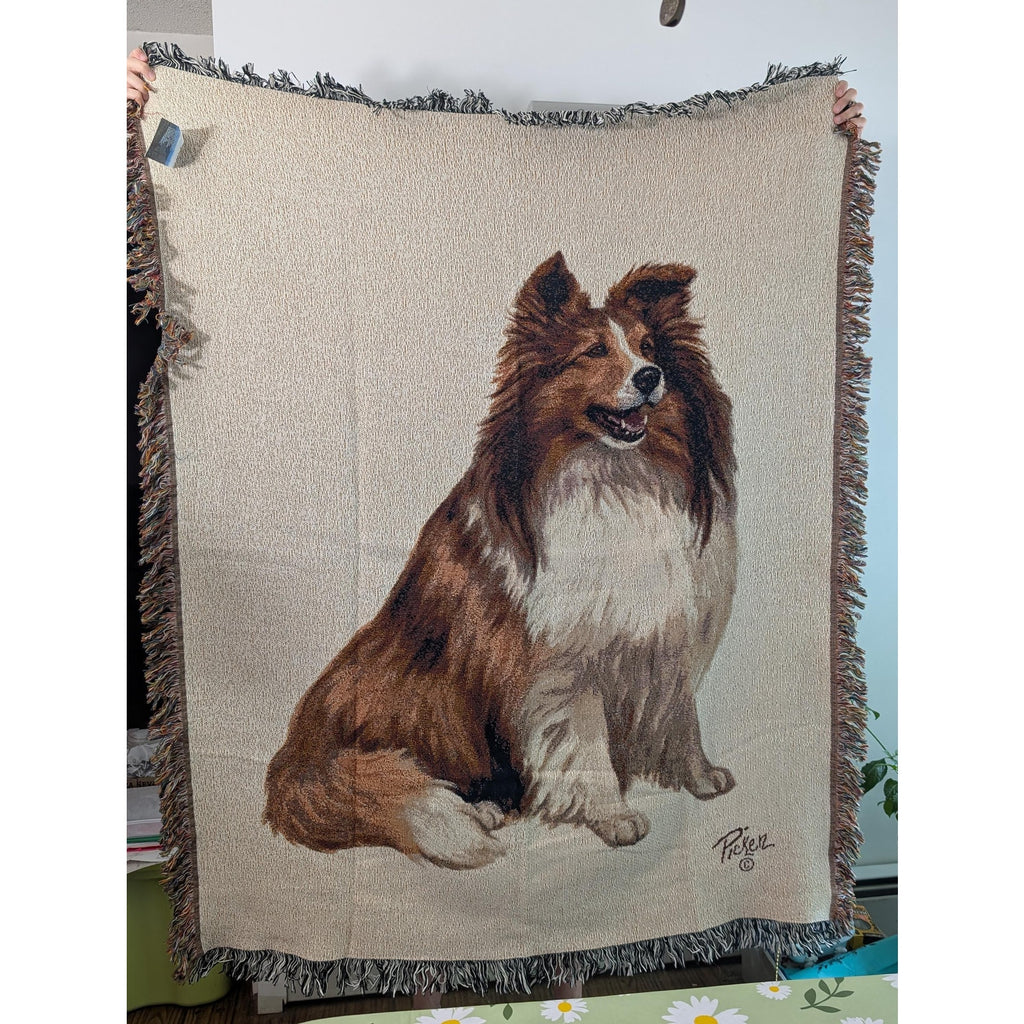 Pure Country Weavers Sheltie Shetland Sheepdog 47x60 Cotton Woven Tapestry Throw
