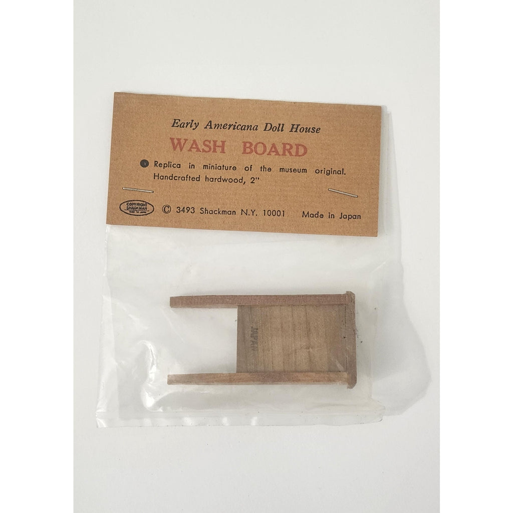 Vintage Shackman Miniature Washboard Early Americana Doll House New in Bag