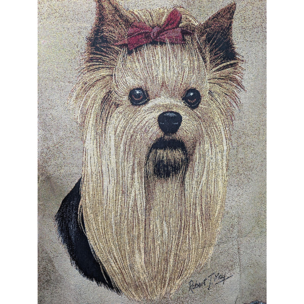 1936-LS Pure Country Weavers Yorkshire Terrier Tapestry Blanket Robert May Woven Cotton Throw