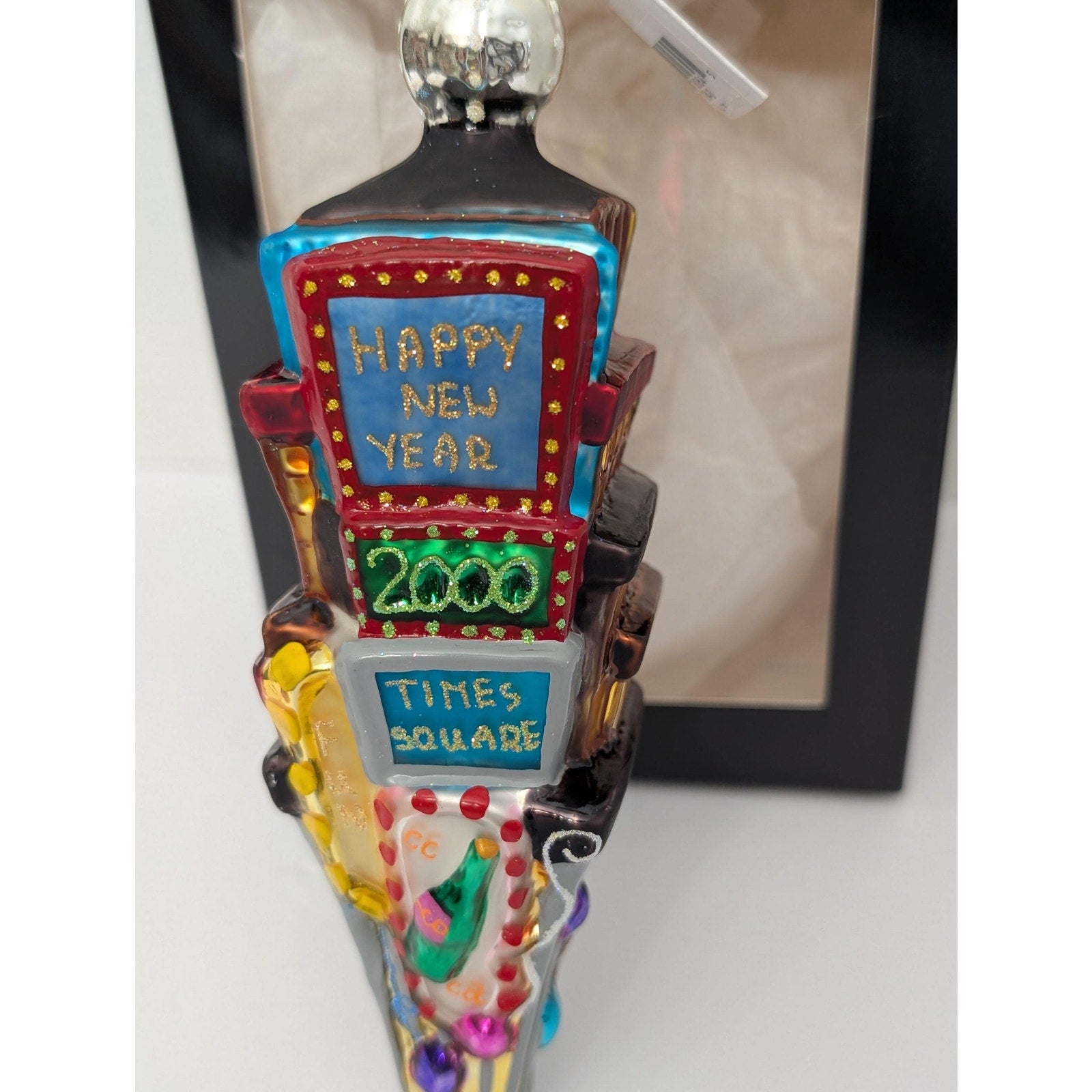 Christopher Radko 2000 Times Square New Year Glass Ornament Y2K Ball Drop Boxed