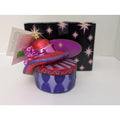 Christopher Radko On The Go Red Hat Society Glass Ornament Boxed Hatbox