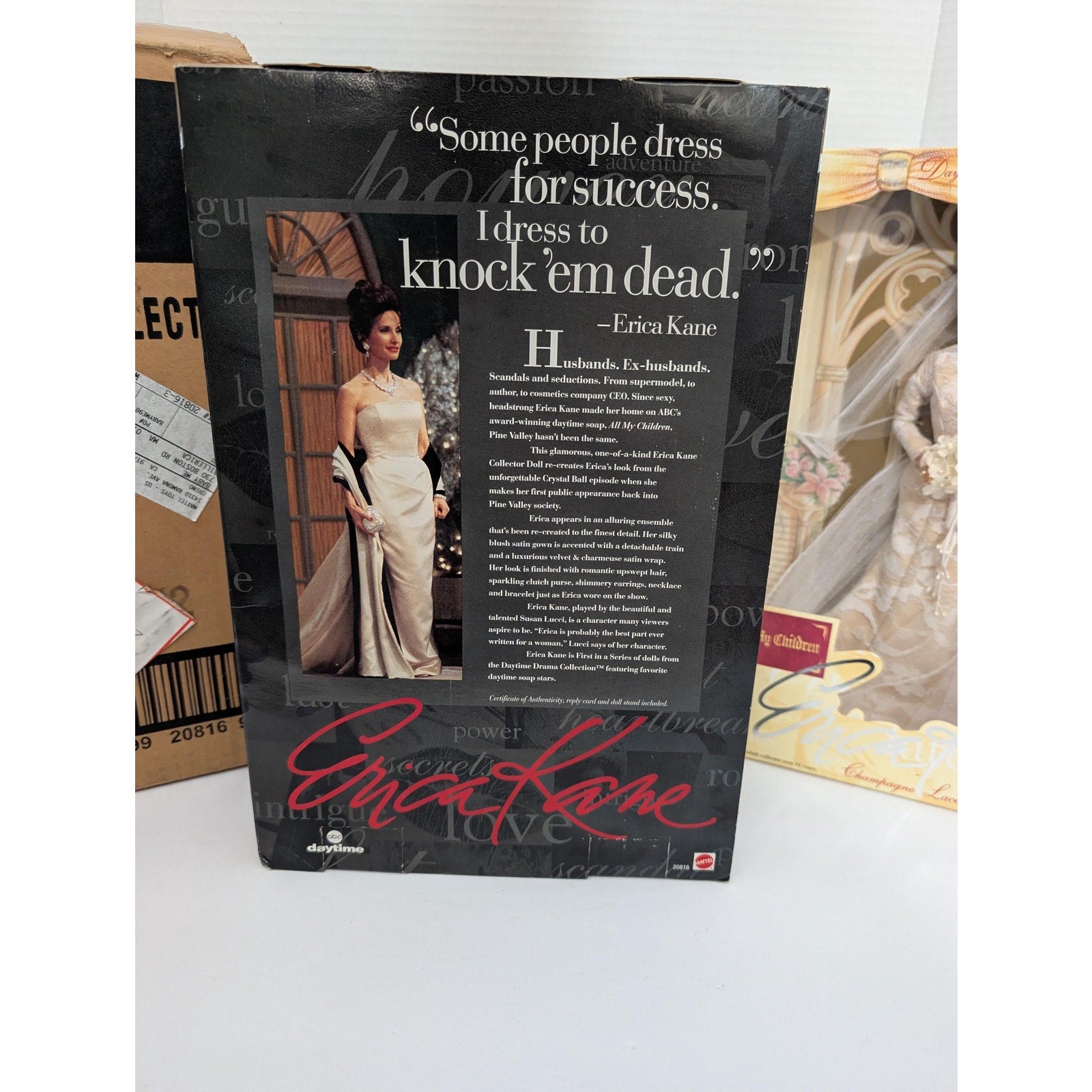 Erica Kane All My Children Soap Opera Barbie Lot Original Shipping Box Mattel