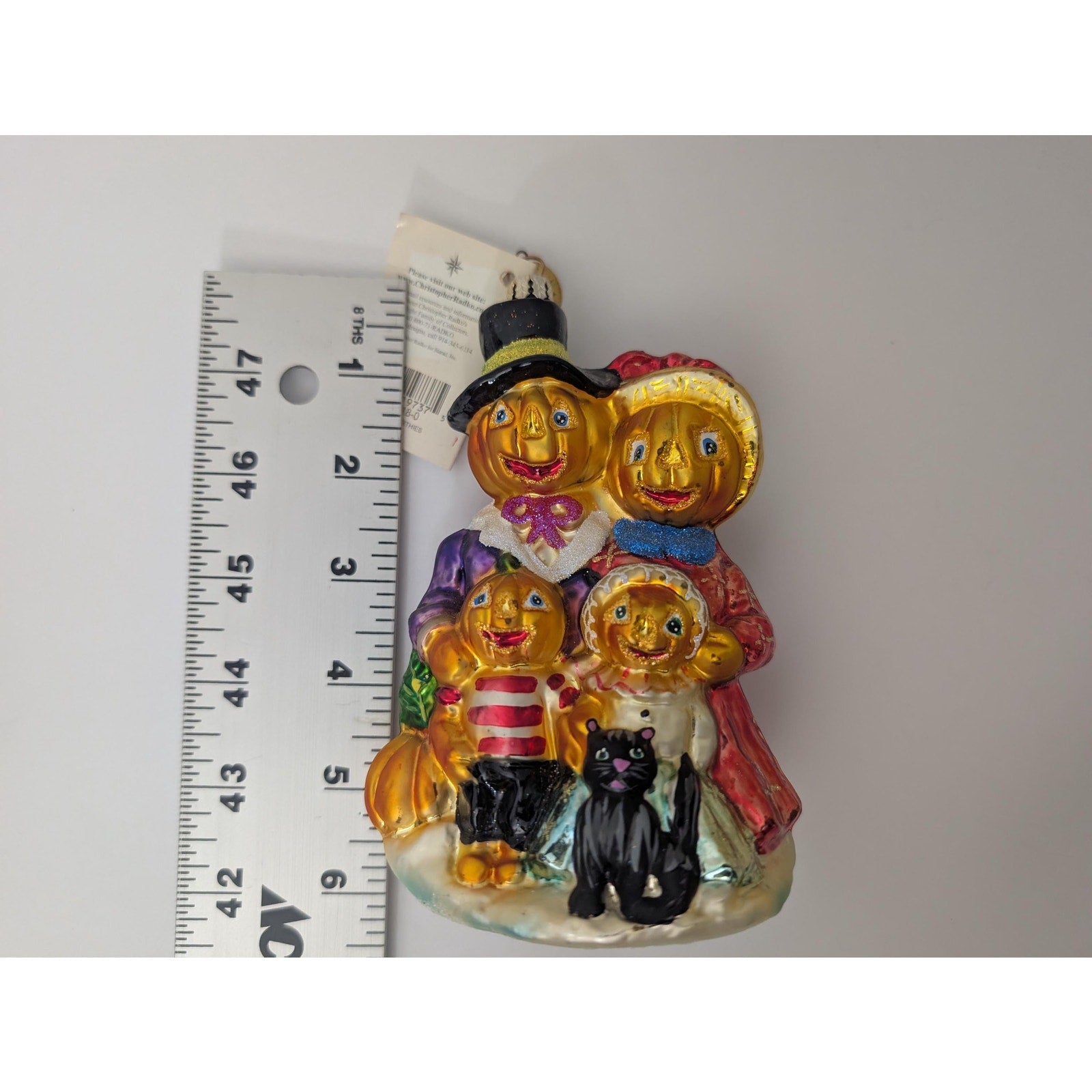 Christopher Radko Pumpkin Family October 2001 Ornament of the Month with Box