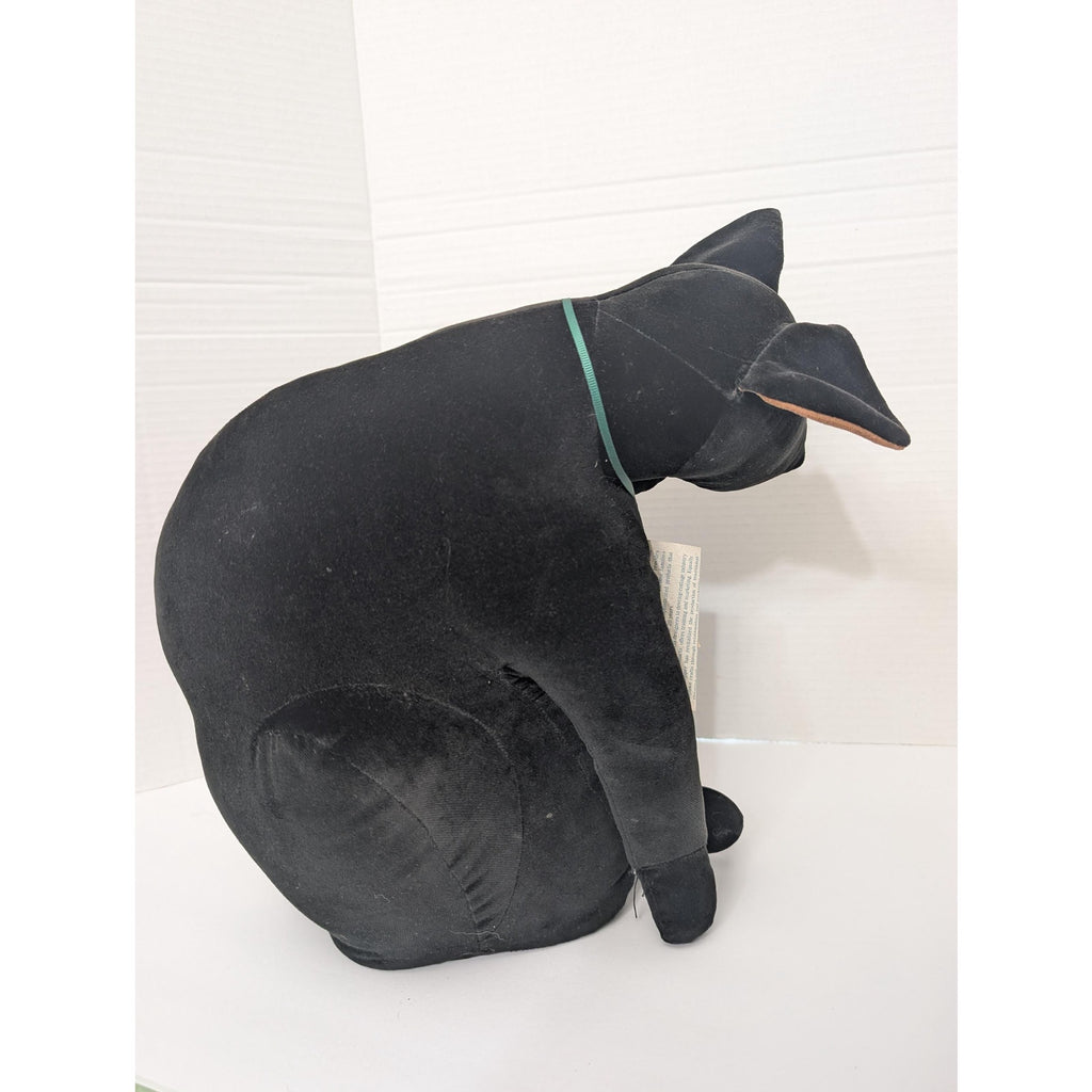 Vintage 1979 Jamie M. Greenebaum Black Velveteen Cat Lady Slipper Designs