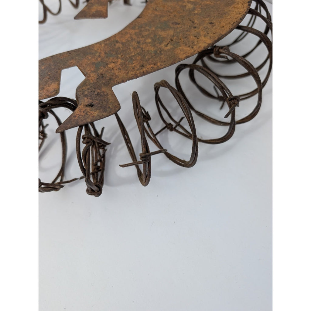 Rustic Metal Kokopelli Barbed Wire Art Wall Hanging Southwest Decor