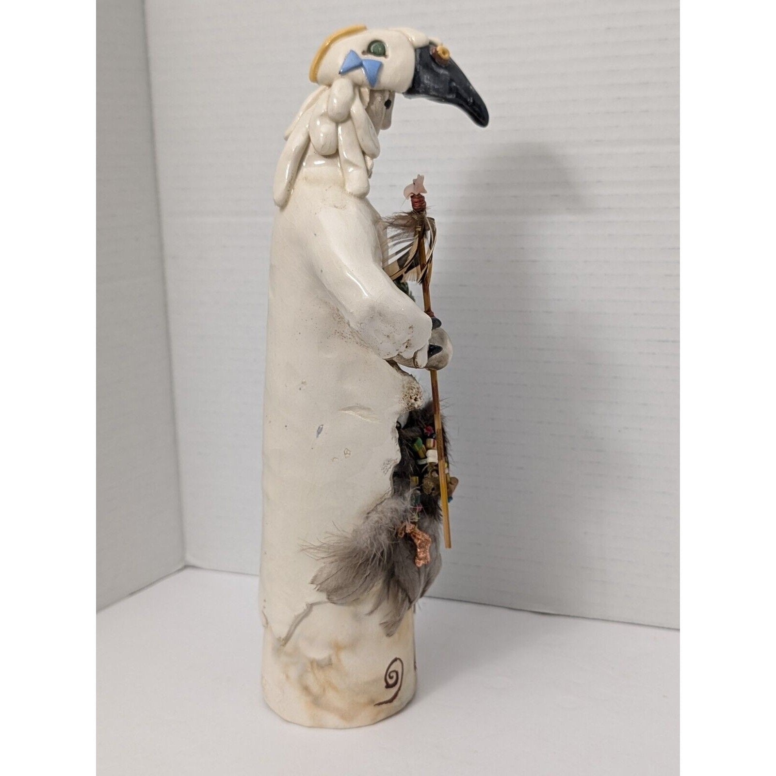 Rare Vintage Raven Animal Character Sculpture By Susan M Henry Native American