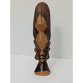Vintage Hand Carved Ebony Wood African Bust Mid Century Modern Tribal Sculpture