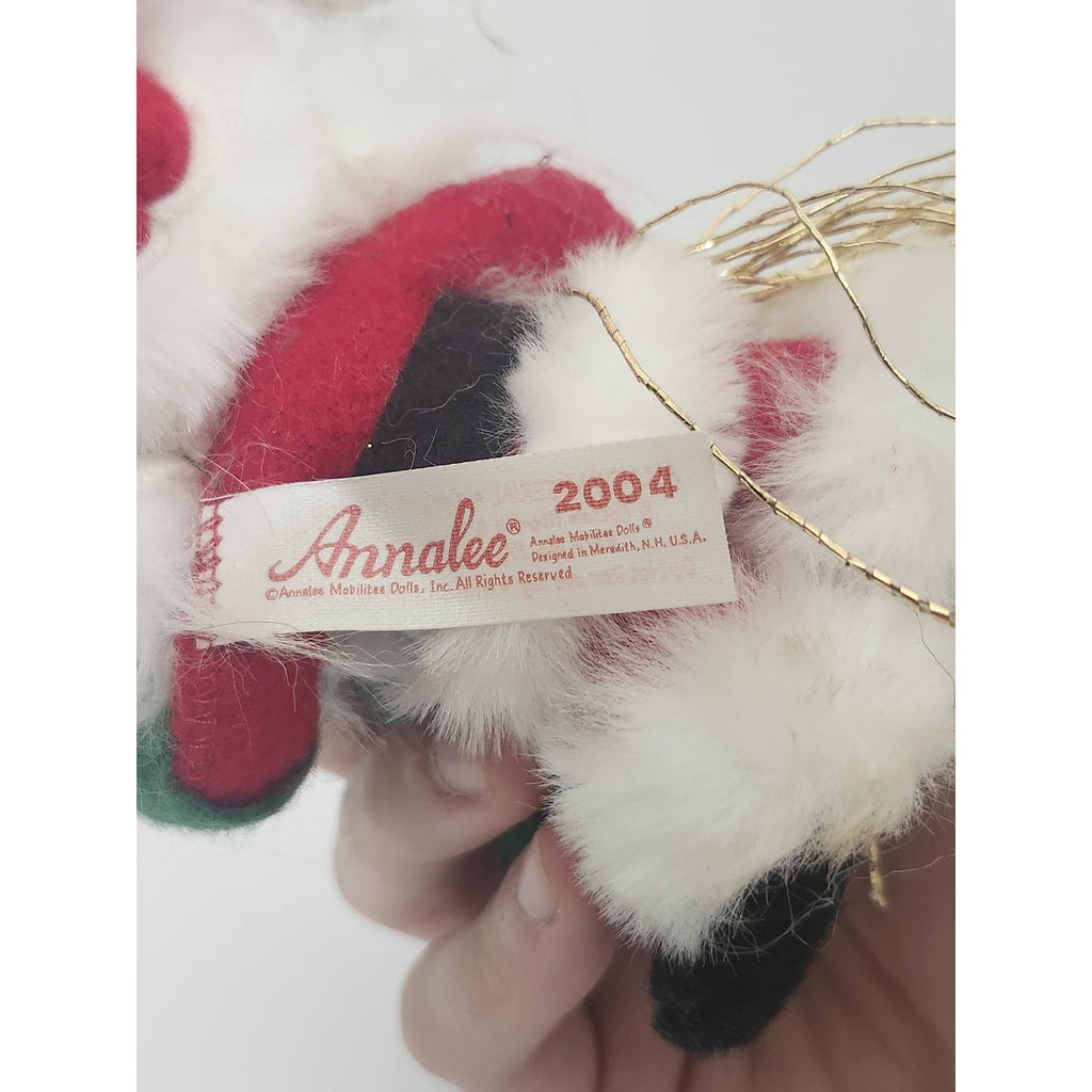 Vintage 2004 Annalee Christmas Santa Claus Doll with Present Toy Sack