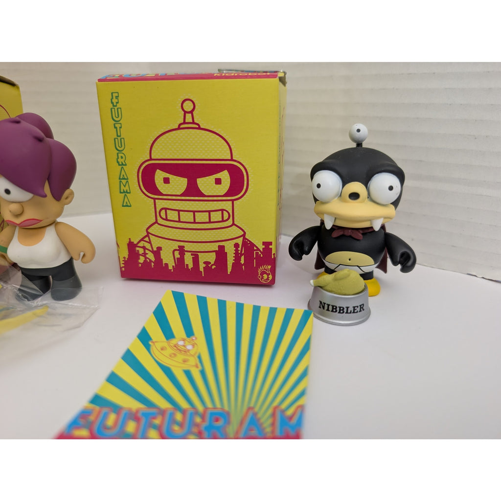 Kidrobot Futurama Vinyl Mini Figure Lot Bender Leela Nibbler Morbo Lrrr 2009