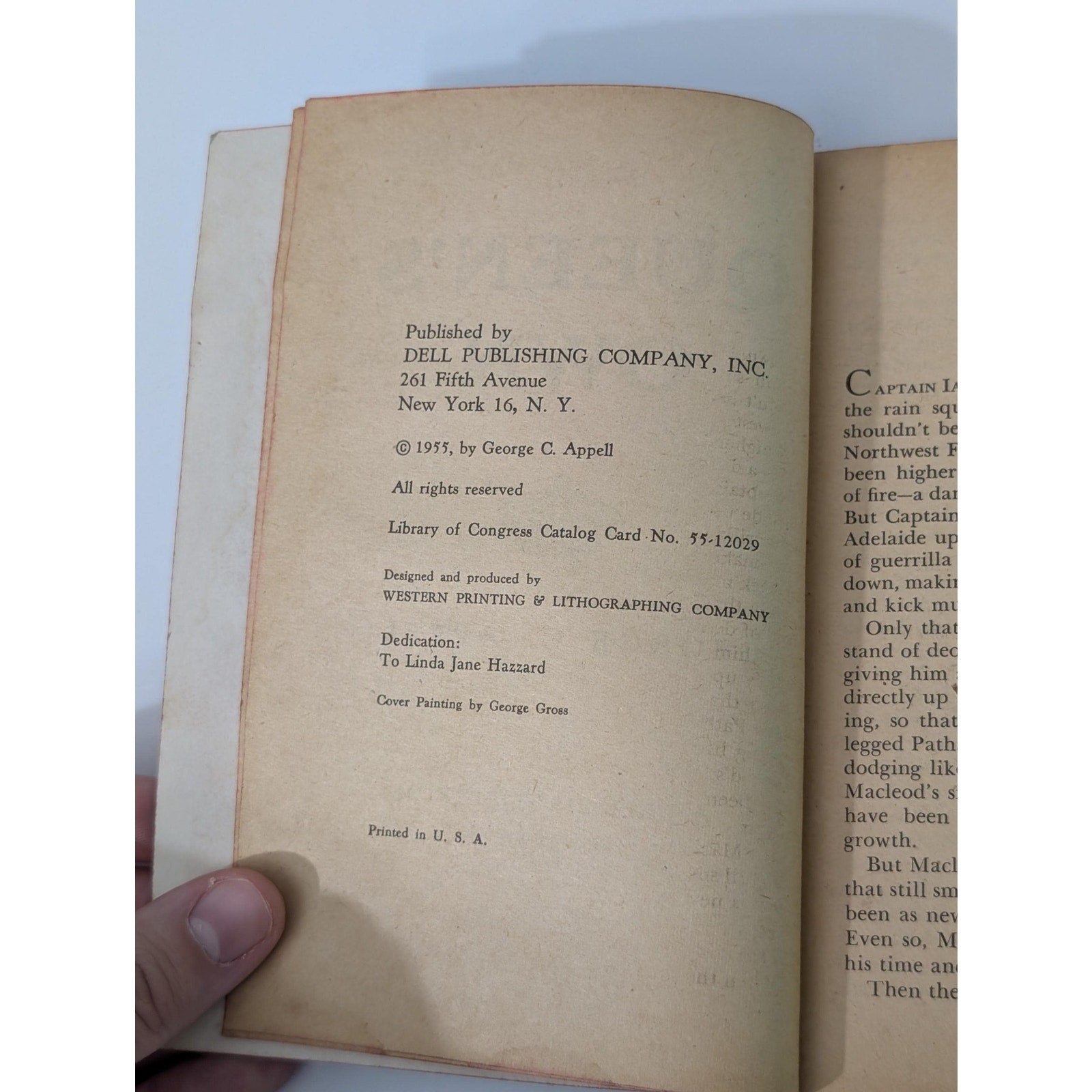 Queen's Own George Appell Vintage 1955 Dell First Edition Paperback Book 74