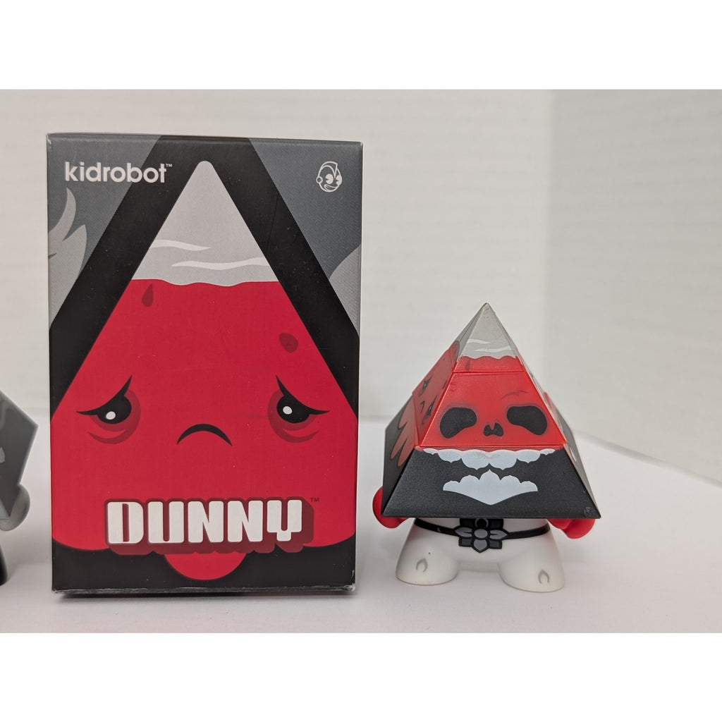Kidrobot Andrew Bell Pyramidun Dunny Vinyl Figure Lot Red & Grey 2013
