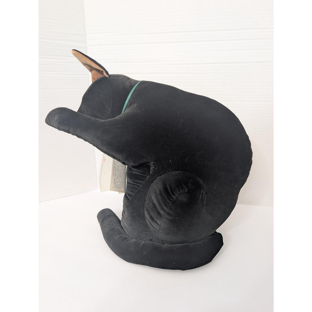 Vintage 1979 Jamie M. Greenebaum Black Velveteen Cat Lady Slipper Designs