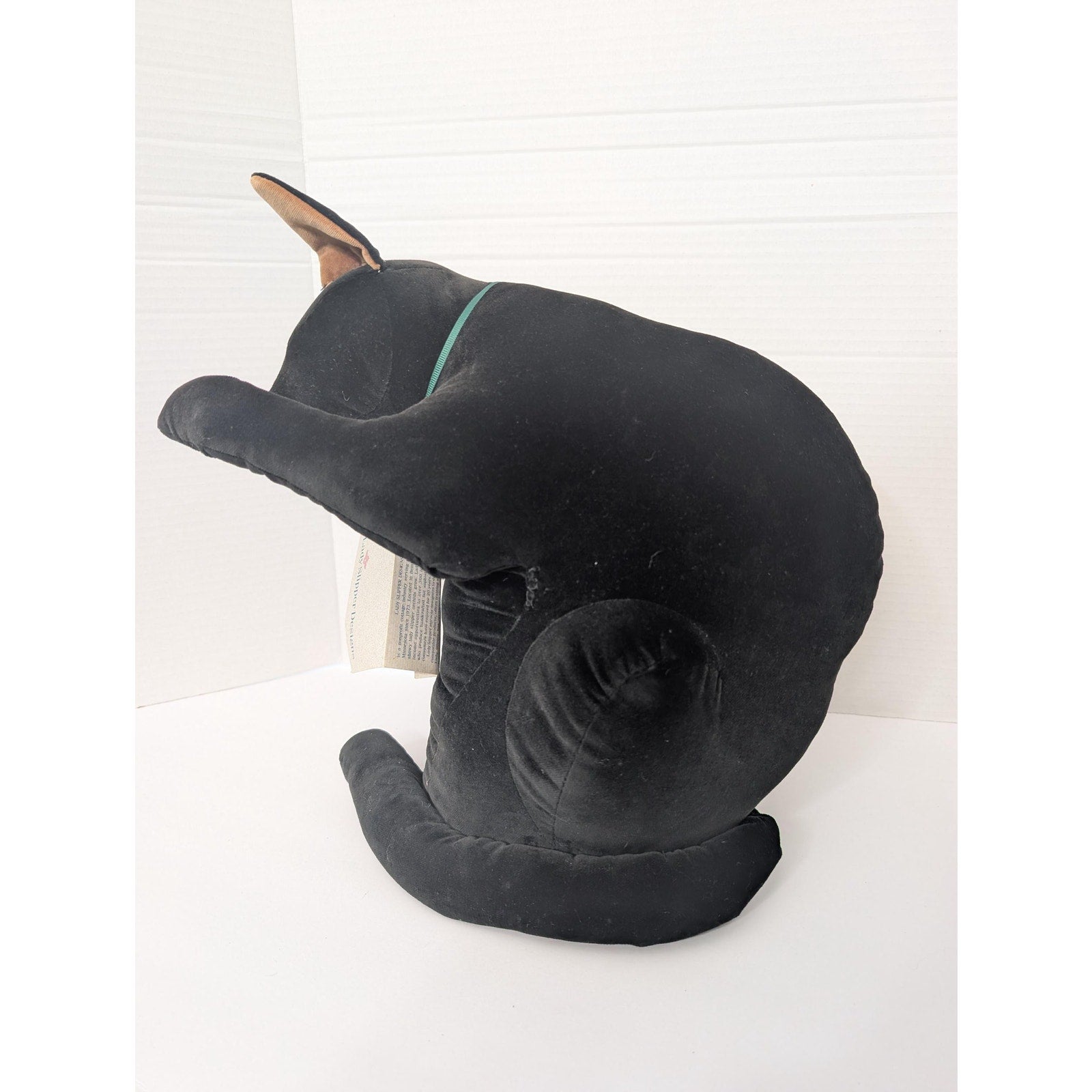 Vintage 1979 Jamie M. Greenebaum Black Velveteen Cat Lady Slipper Designs