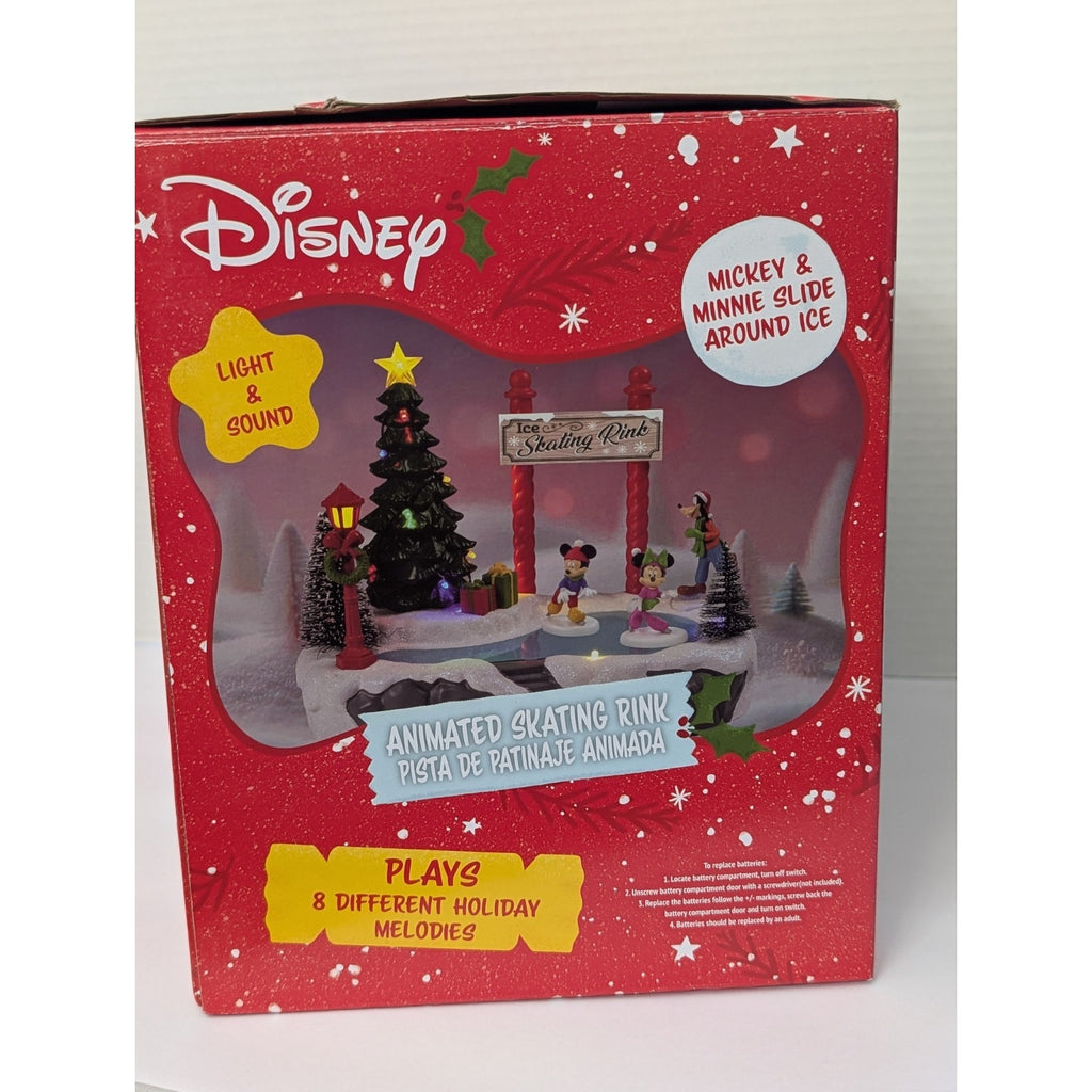 Disney Mickey & Minnie Animated Ice Skating Rink with Light & Holiday Sound