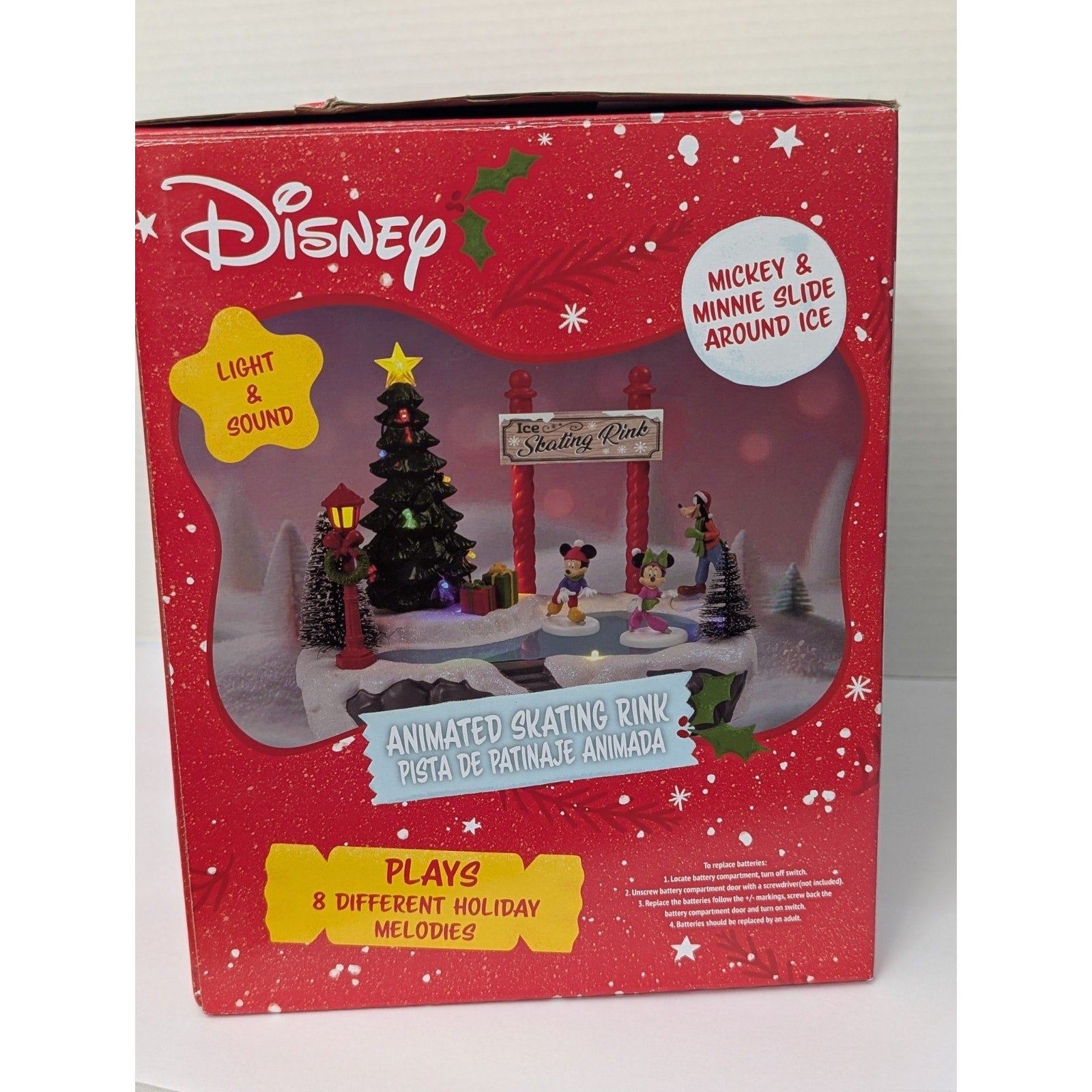 Disney Mickey & Minnie Animated Ice Skating Rink with Light & Holiday Sound