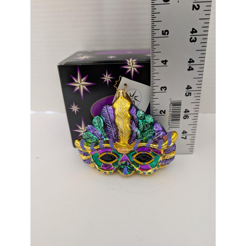 Christopher Radko Mask Mystique 2002 Mardi Gras Glass Ornament Boxed 1010016