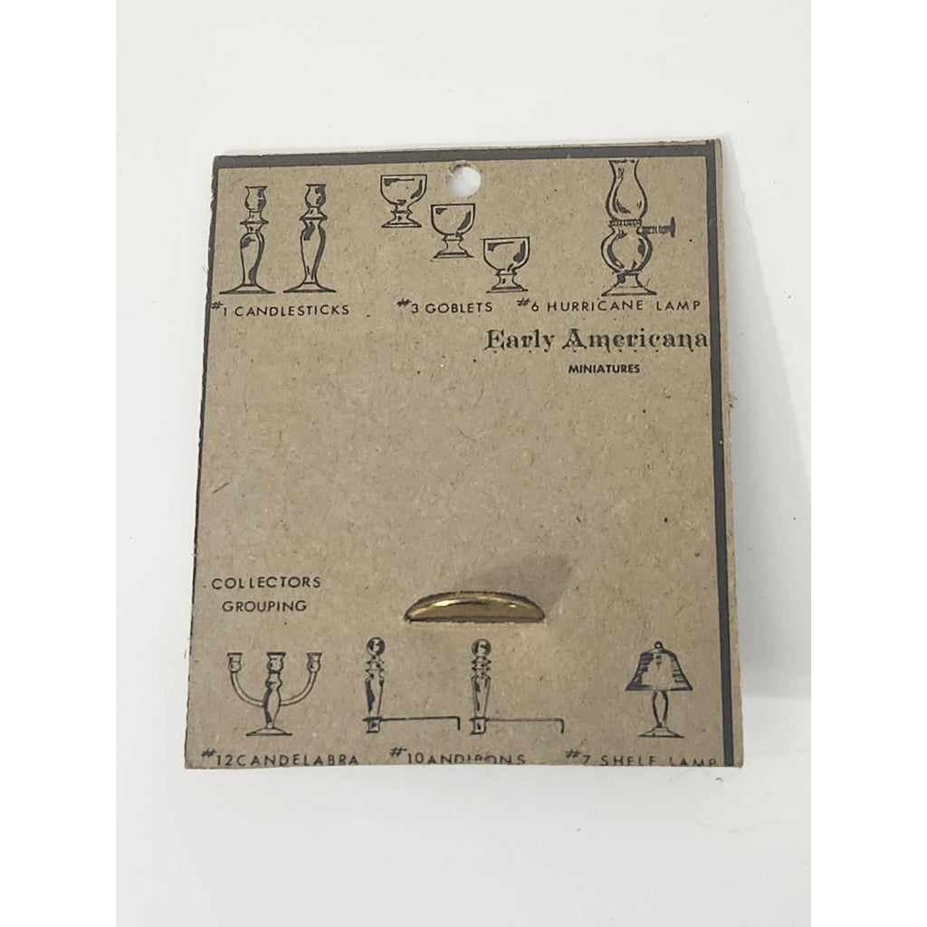 Vintage Early Americana Miniatures Solid Brass Candelabra Toy Alford Co New