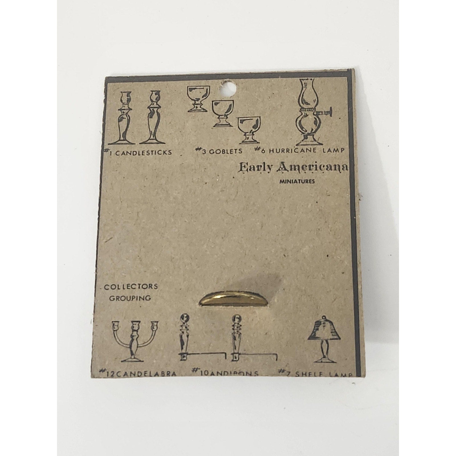 Vintage Early Americana Miniatures Solid Brass Candelabra Toy Alford Co New