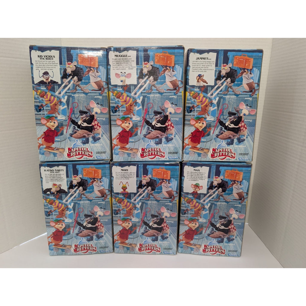 1992 Kenner Capitol Critters Action Figures Complete Set 6 Max Jammet Moze New