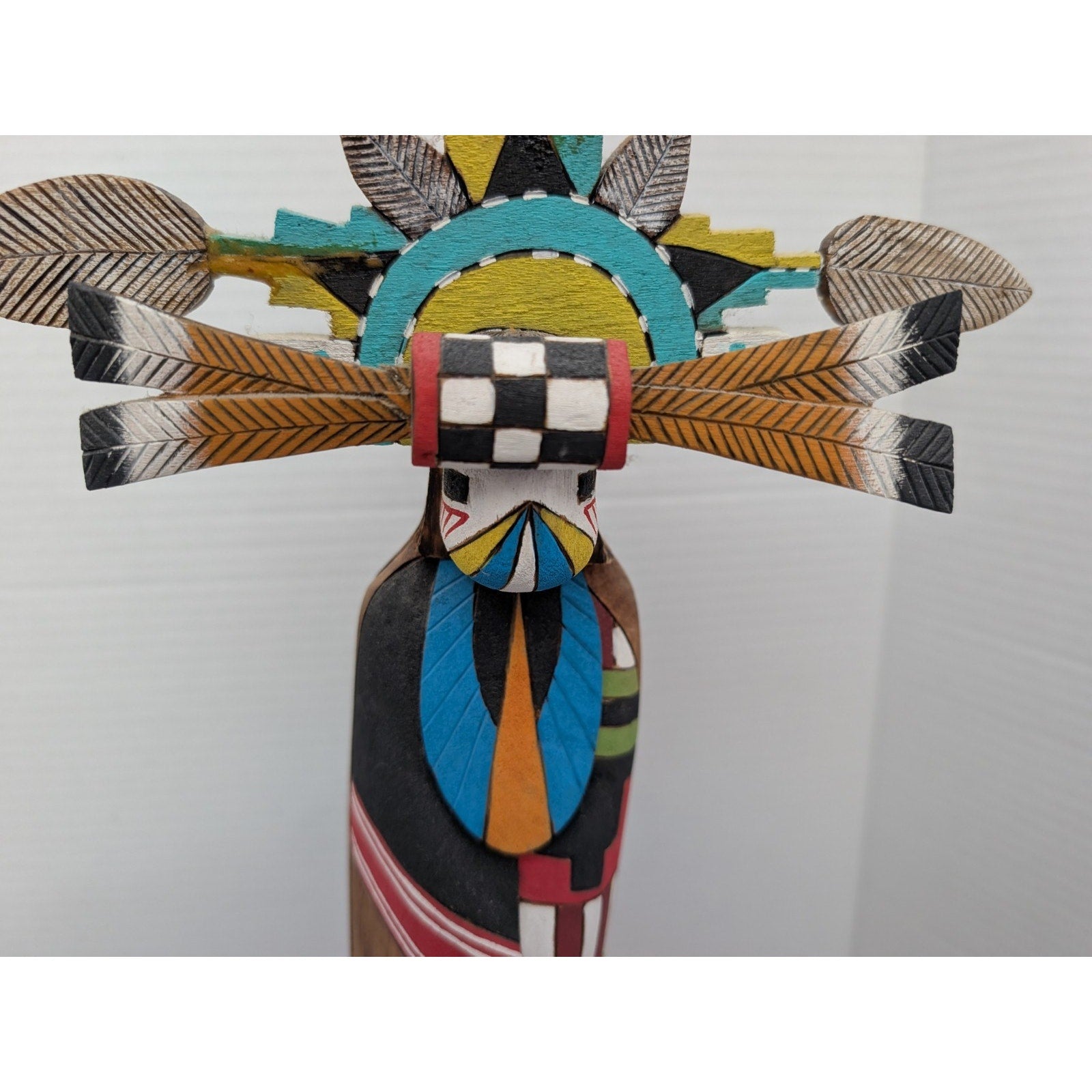 2003 Native American Handcrafted Zuni Water Maiden Kachina Doll Signed R. Pino