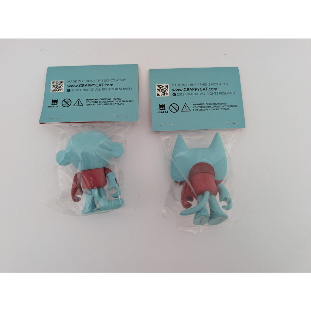 VanBeater CrappyCat Crap Zombie Vinyl Figure Set Monkey & Cat Unacat 2012